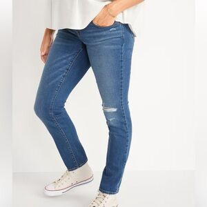 Brand new Old Navy Maternity Front-Low Panel Distressed Skinny Jeans